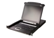Image of ATEN Slideaway 8-Port 17" LCD 1280x1024 KVM Switch USB PS/2 VGA CL5708M-ATA