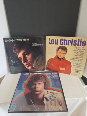 3 Lou Christie Lp Records: EnLIGHTNIN'ment, 2 Faces Have I, Gonna Make Mine(sign