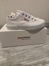SUPERGA 2630 White Stripe Size 3.5Y 5W Brand New With Box