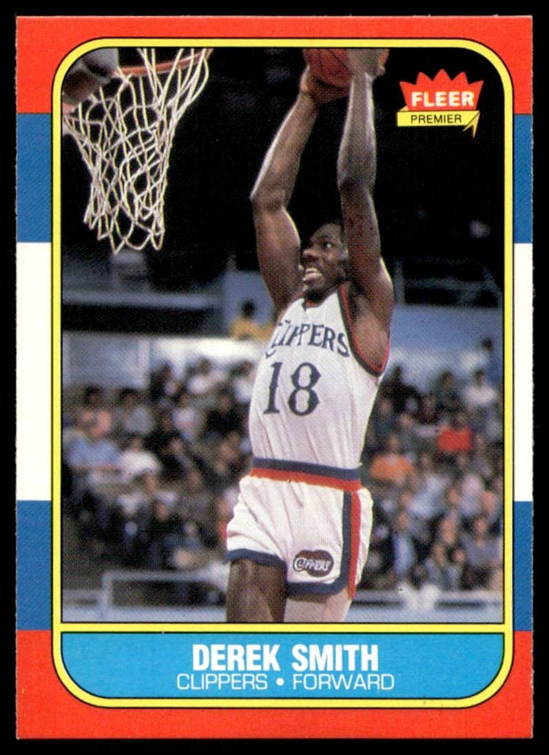 1986-87 Fleer Derek Smith Rookie Los Angeles Clippers #103 C18