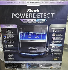 SHARK POWER DETECT 2IN1 ROBOT VACUUM AND MOP WITH NEVERTOUCH PRO BASE - BLACK