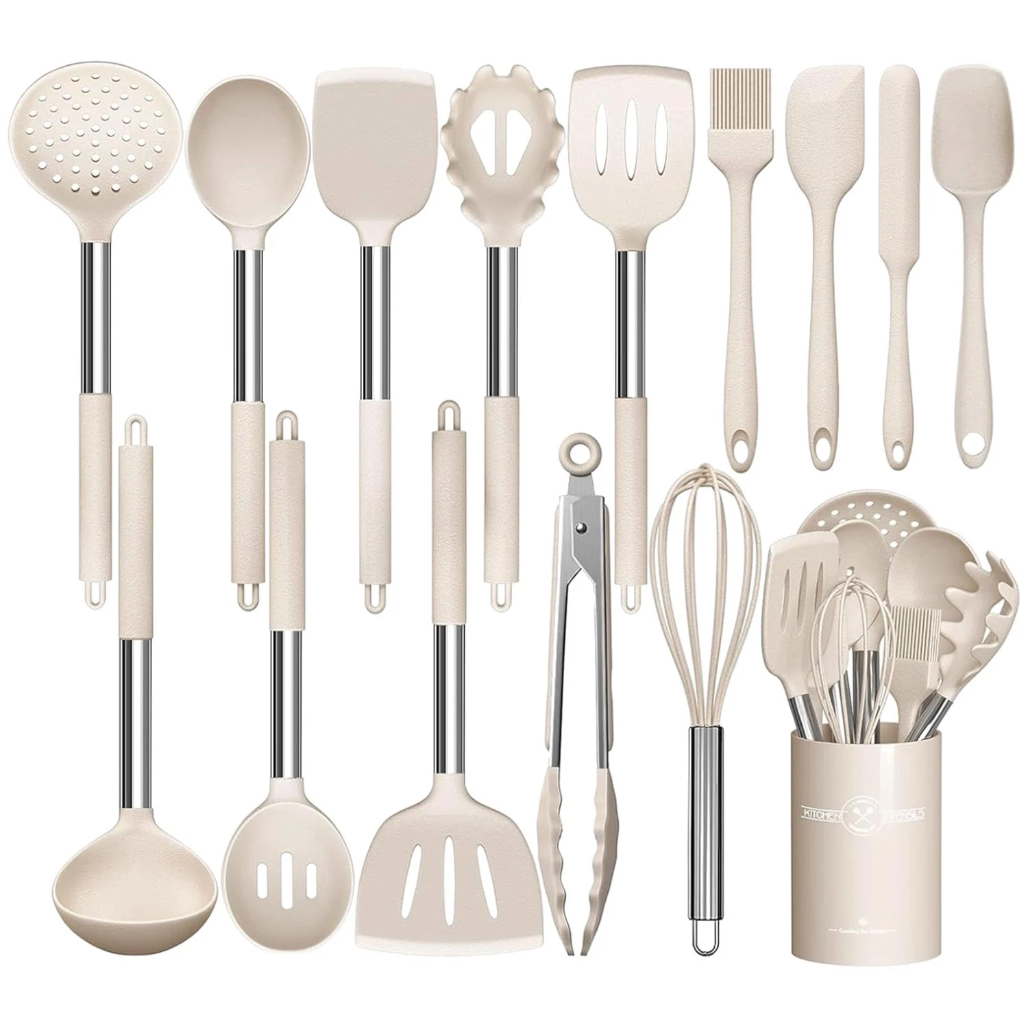 15-Piece Stainless Steel Kitchen Utensil Set