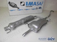 Imasaf Auspuffset Ab Kat für Opel Zafira A 2.2 16V 2003-2005| Mitteltopf+Endtopf