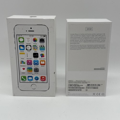Original Apple iPhone 5S Silver Empty Box Only White 16GB - 第 1/11 張圖片