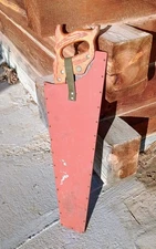 Vintage Disston Rip Saw grip hole Hand Saw 29"