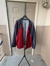 Reebok Track Jacket Size XL Red Blue Windbrea...