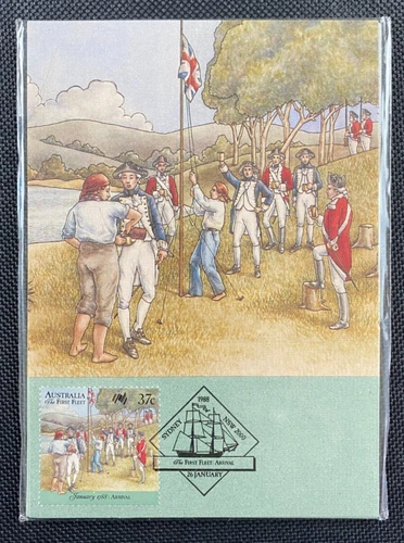 1988 Set (5) The First Fleet: Arrival Australian Maxi Maximum Cards Maxicards