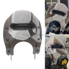 Detachable Windshield Windscreens w/ Bracket For Harley Touring Road King FLHR