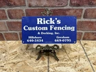 Signs Original Fence Co Advertising Gas Oil Vintage Rick Tin Litho