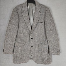 Vintage Harris Tweed Herringbone Tweed Blazer Mens 42 Foreman Clark Made In USA