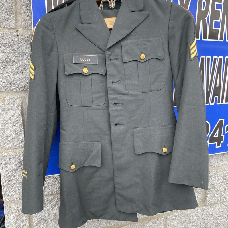 US ARMY Men's Class A Dress Green Uniform - Pants Small 29” Length Jacket 35R