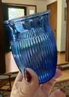 FIVE Hazel Atlas Cobalt Blue Fine Rib Depression Glass Juice Glasses, Set of 5