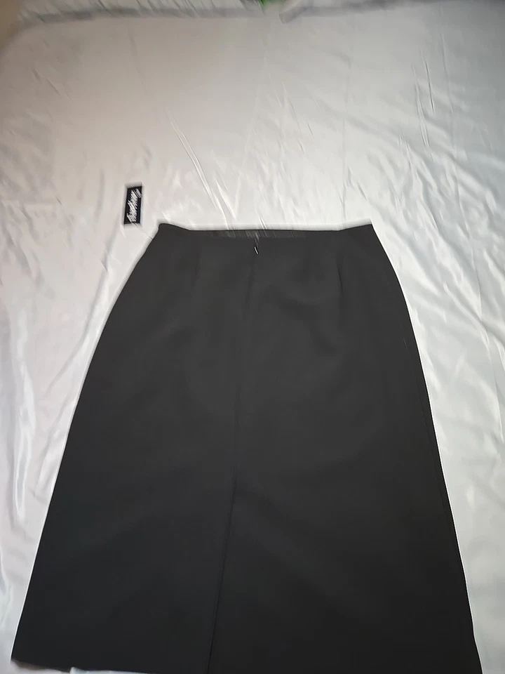 Evan Picone 2 Piece Skirt Navy Blue Lined Zip Close Slit Women Sz 12 Newwith Tag - Image 3 of 4