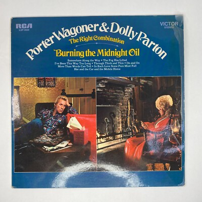 #ad Porter Wagoner Dolly Parton Vinyl Burning The Midnight Oil 1972 Original Album $7.49