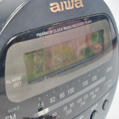 Ricevitore radio orologio Aiwa vintage FR-A34K FM/MW/LW buone condizioni testato - Foto 7 di 7