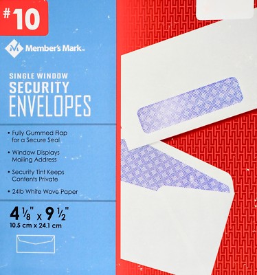 envelopes security window flap single gummed lb member mark
