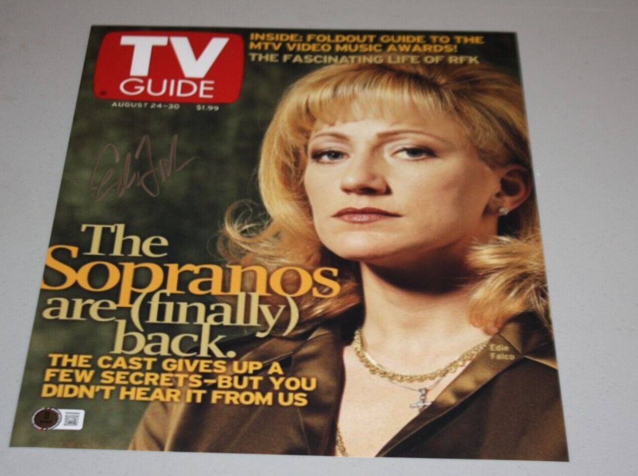 EDIE FALCO Autographed Signed Sopranos 11x14 Photo 'Carmela Soprano' Guide BAS 