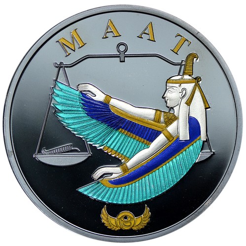 FRANCIA Juego de 7 Medallas Plata Negra 'Los Dioses de Egipto en la época de RAMSÉS II' - Imagen 12 de 13