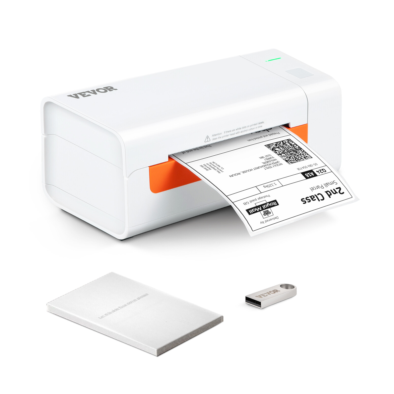 VEVOR Imprimante Étiquettes Thermique 4x6 USB Format Bureau Blanc