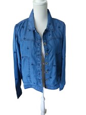 Lily & Me Size 12 Blue Southwester Embroidered Jacket Bnwt Rrp £64.95