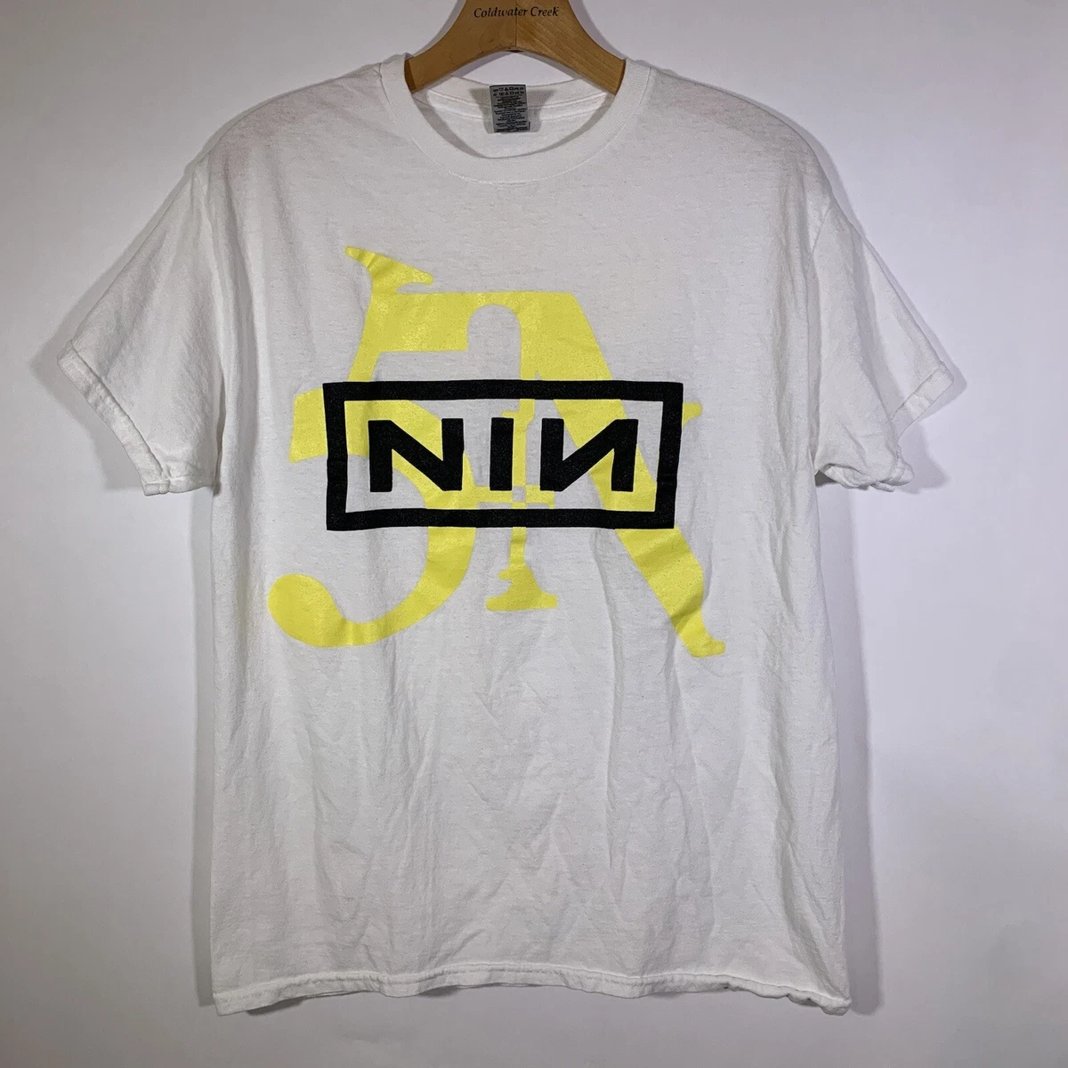 Nine Inch Nails NIN White Graphic Concert Tour Shirt Sz M eBay