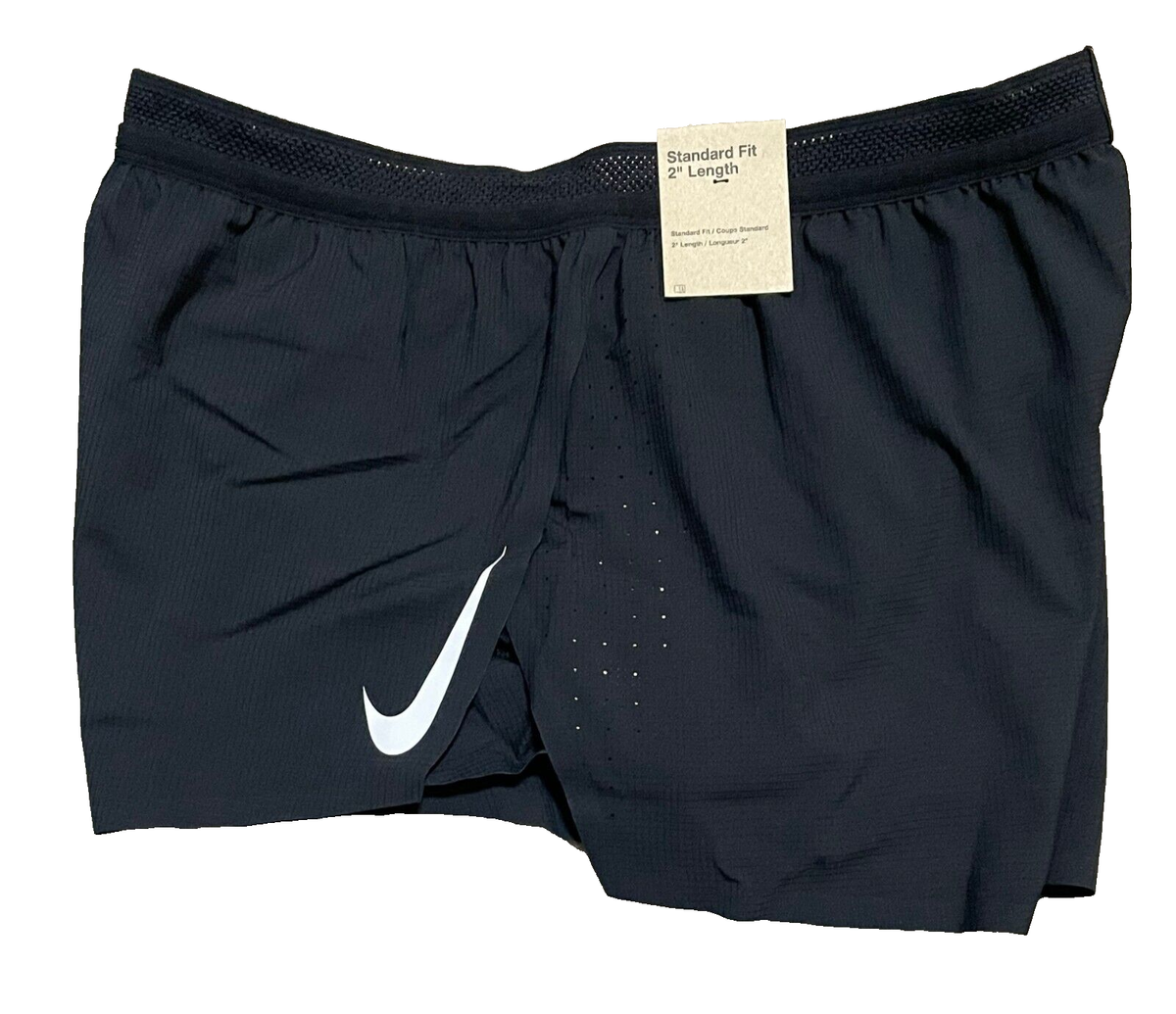 Nike Aeroswift Dri-Fit ADV 2” Black Running Shorts Size Men's