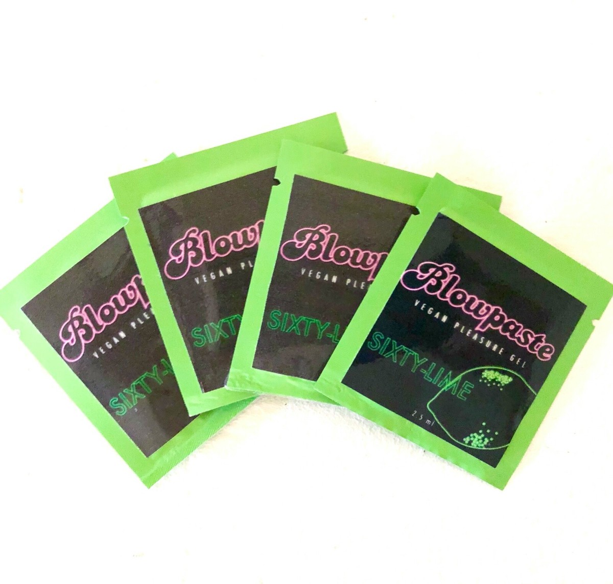 Blowpaste Sampler, 4 flavors, edible personal lubricant (vegan