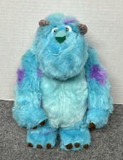 Disney Store Pixar Monsters Inc Sulley 13" Plush Stuffed Animal Blue