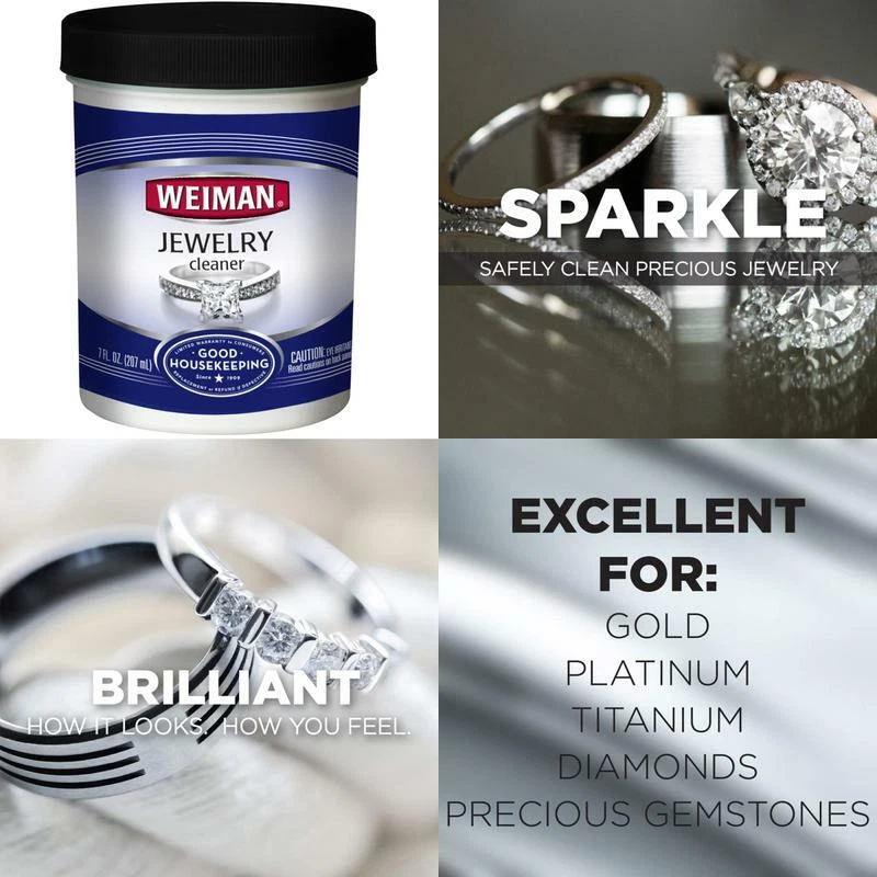 Weiman Jewelry Cleaner Shine and Brilliance to Gold Diamond