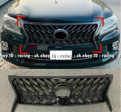 Glossy Black Sporty Body Kit Front Bumper Grill Grille For Lexus