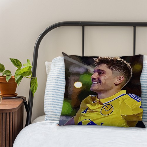 Leeds - Lee Buccilli - Dan James Away - Cushion - 3 Sizes Available - Picture 6 of 6