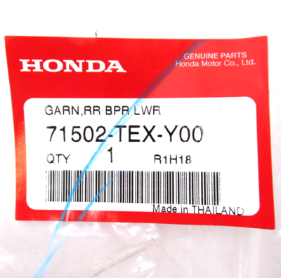 Genuine OEM Honda 71502-TEX-Y00 Rear Bumper Lower Garnish 2018