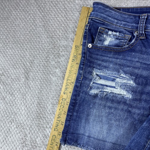 American Eagle Women Shorts 12 Distressed Midi Cut Off Jorts Mid Rise Stretch - Picture 8 of 18