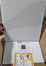 20 Pack Lebenforce Self-Adhesive Acoustic Foam Panels 12"x12"x 0.4" White