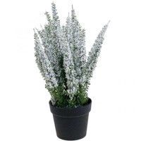 Erika Weiß Heidekraut Kunstpflanze Deko 26Cm Calluna Vulgaris