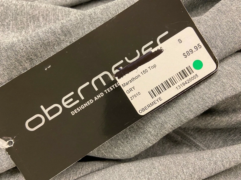 $90 Obermeyer Marathon 150 Wt 1/2 Cremallera Top Nuevo con Etiquetas Talla S Para Hombres Gris Cálido Protector Viento  Foto 2 de 4