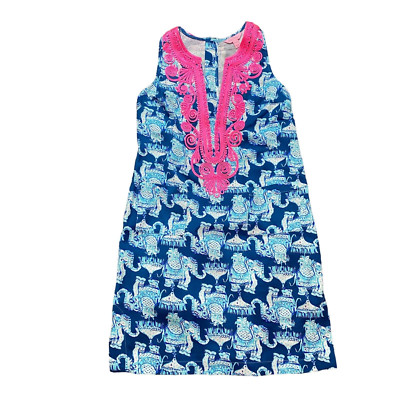 Lilly Pulitzer Carlotta Stretch Shift Dress Joy Ride Elephant Indygo NWOT size 0