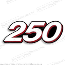 Fits Mercury Verado "250" Decal - Rear Decal