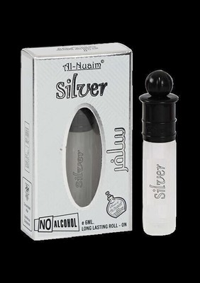 Al Nuaim SILVER Alcohol free Long Lasting 6ML Oil Perfume SCENT LONG Attar