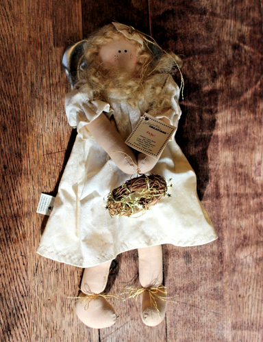 Vintage 1992 Cottagecore Shabby Primitive Collectable Creaations Angel Handmade - Picture 3 of 10
