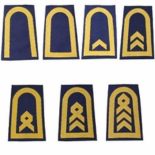 Marine Rangschlaufen f. Schulterklappen Bundeswehr blau goldener Stick Abzeichen