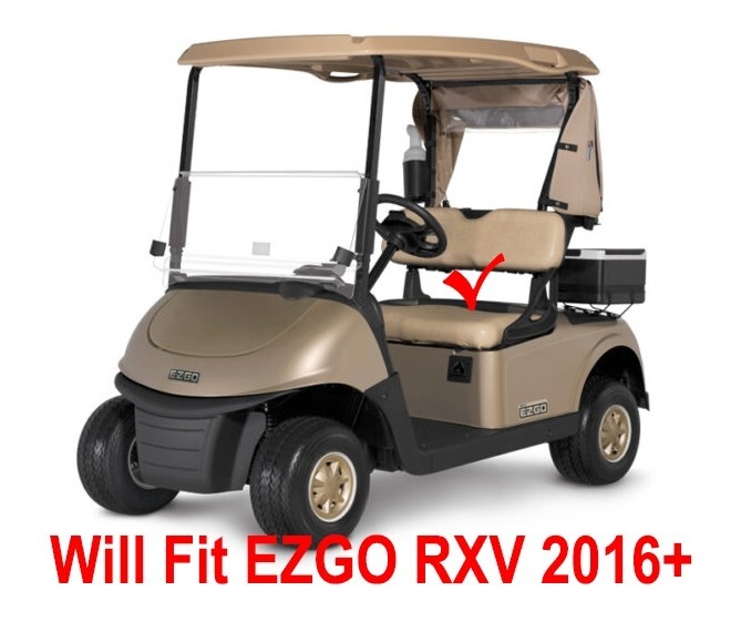 4PCS EZGO Seat Cover Charcoal Gray For RXV Golf Cart 2008+, 1/2" Extra