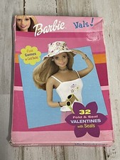 Vintage Cleo 2000 Barbie Doll Valentines Cards 32 Count USA Made Damaged Box