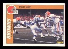 1988 Fleer Action ERIC DICKERSON DAVE PUZZUOLI Cleveland Browns Team Card
