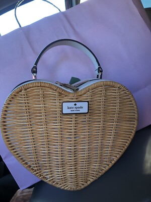 KATE SPADE Love Shack Wicker Heart Crossbody 196021077081| eBay