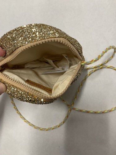J.CREW CREWCUTS Gold Glitter Rolling Eyes Roll Emoji Sequins Girls Bag Purse - Picture 21 of 24