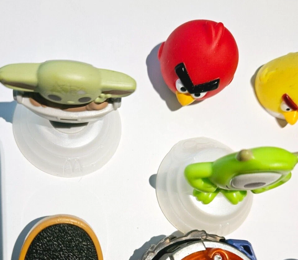 11 Mixed Lot Figures Objects Angry Bird Star Wars Yoda Despicable Me McDonalds - Image 2 of 4