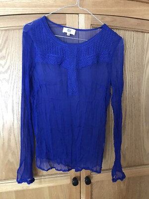 Noa Noa Sheer Blue Blouse Medium But More Like A Small