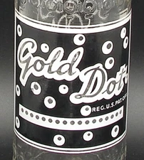 Gold Dot; Reitzel Beverage Co.; Siler City, N.C.; 2-color ACL soda pop bottle