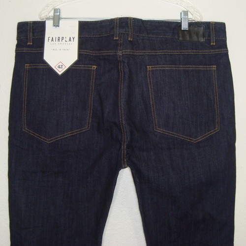 NEW! FAIRPLAY Los Angeles Mens Dark Indigo Jeans Size 42 - Picture 9 of 11